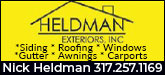 Heldman Exteriors, Inc Sponsorship Banner