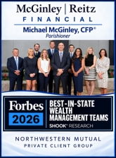 McGinley Reitz Financial Tall Sponsorship Banner